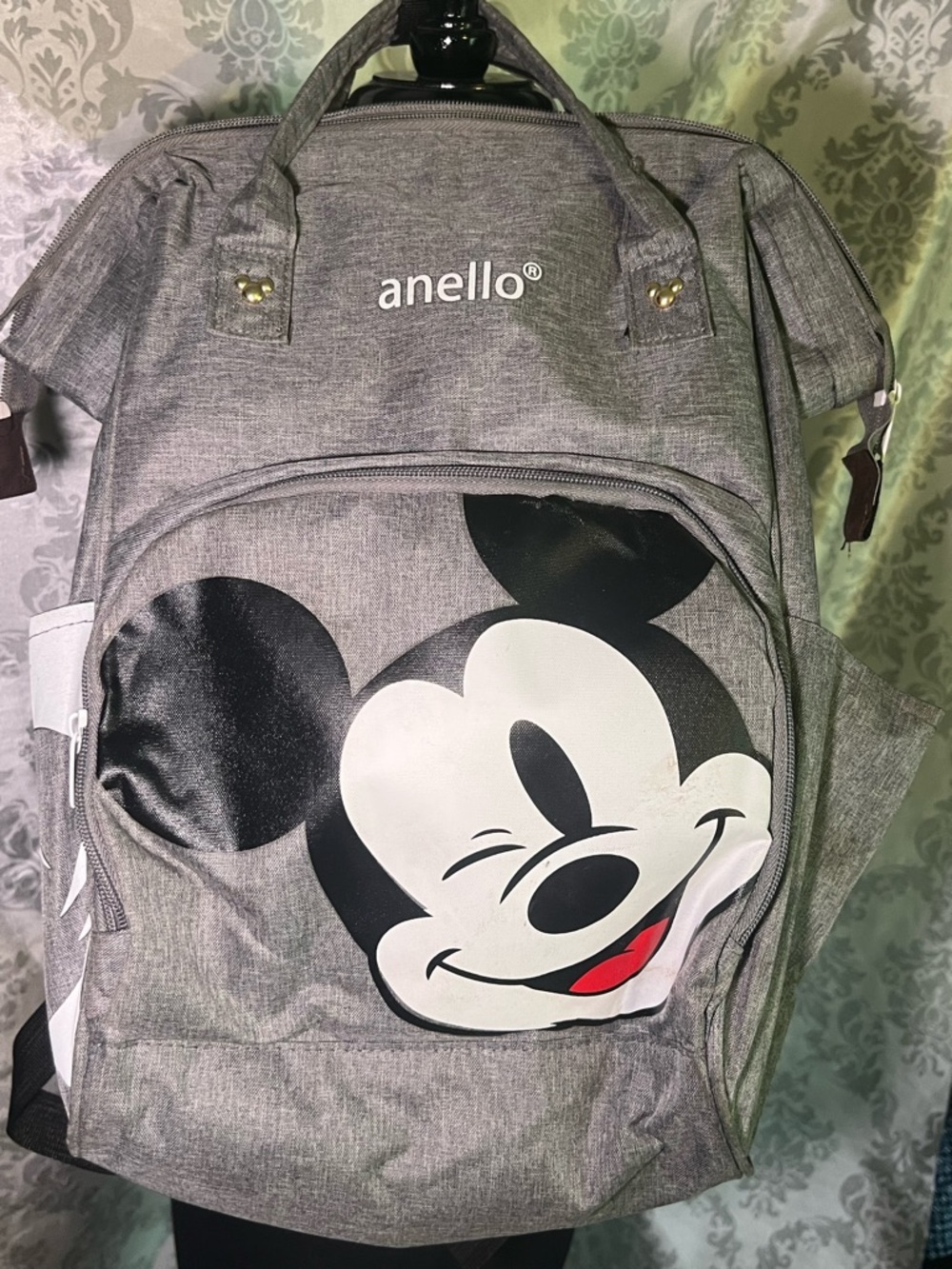 anello Gray Mickey Print Women's Backpack